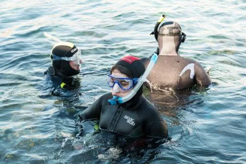 Divers in training Stock Photos