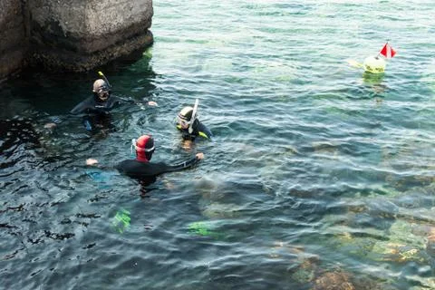 Divers in training Stock Photos