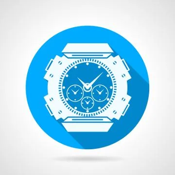 Divers watch round vector icon Stock Illustration