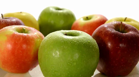 Diverse apples Stock Footage 36142749