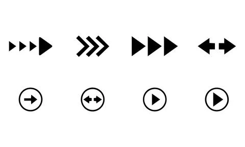 Diverse Arrow Shapes And Dotted Vectors Pack Stock Illustration