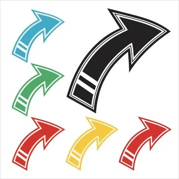 Diverse arrows direction choice vector illustration Stock Illustration