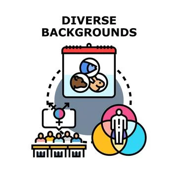 Diverse backgrounds and experiences vector illustration Stock Illustration