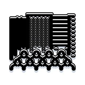 Diverse black and white patterns creating abstract texture surface Stock Illustration