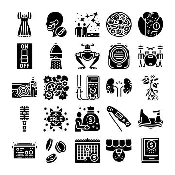 Diverse collection exploring commerce, industry, medicine, technology Stock Illustration