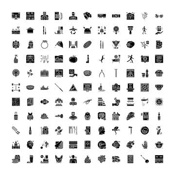 Diverse collection of graphic design vector icons Stock Illustration