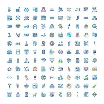 Diverse collection of hand drawn doodle style icons 스톡 일러스트