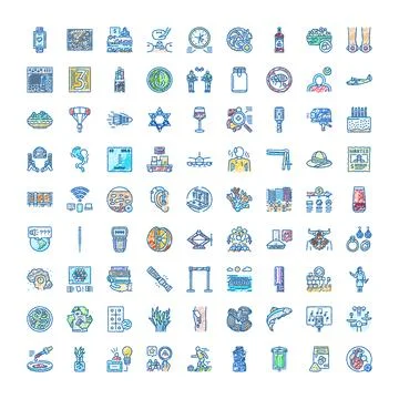Diverse collection of hand drawn doodle icons and symbols Stock Illustration