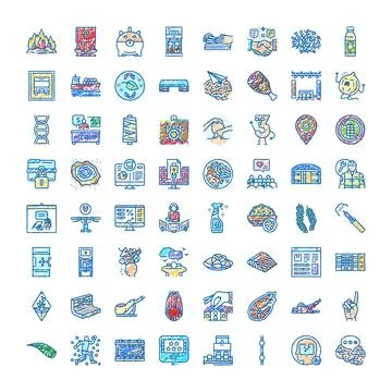 Diverse collection of hand drawn doodle icons set Ilustración de archivo