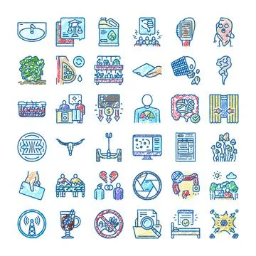 Diverse collection hand drawn doodle line icons set 스톡 일러스트