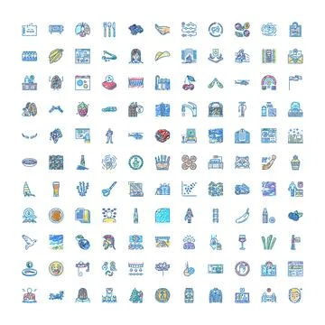 Diverse collection of hand drawn doodle icons Stock Illustration