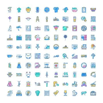 Diverse collection hand drawn scribble style icons 스톡 일러스트