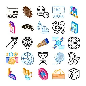 Diverse collection of infographic elements and conceptual icons 스톡 일러스트