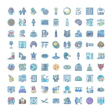 Diverse collection of internet web user interface icons Ilustración de archivo