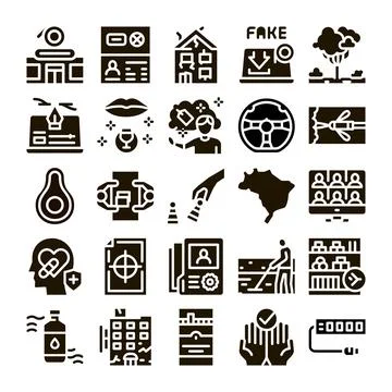 Diverse collection of modern design web icons Ilustración de archivo