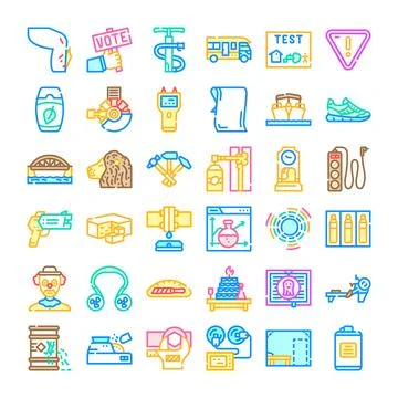Diverse collection of outline vector icons for web design イラスト素材