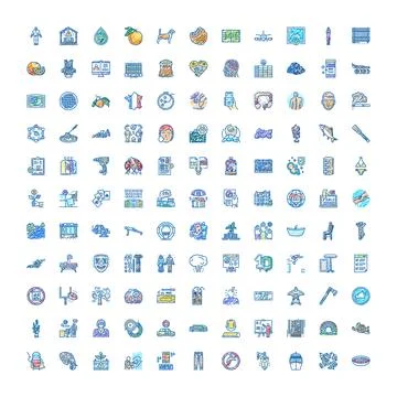 Diverse collection of vector doodle drawing icons 스톡 일러스트