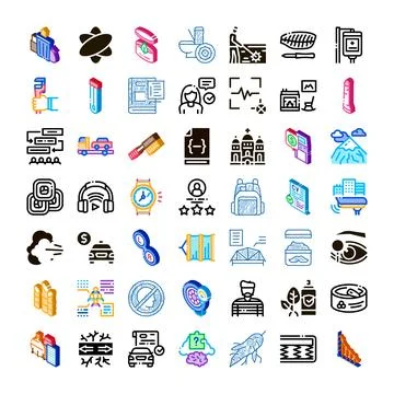 Diverse collection of vector icons and symbols Illustrazione stock