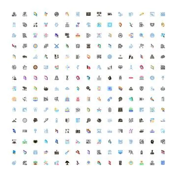 Diverse collection of vector icons design elements Stockillustratie