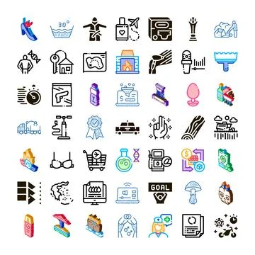 Diverse collection of vector icons design elements Stock Illustration