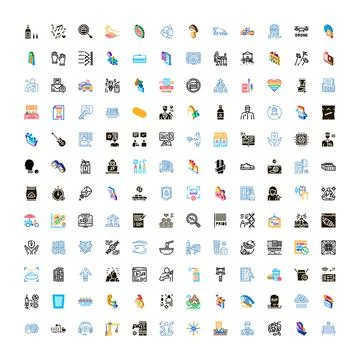 Diverse collection of vector icons design elements Stock Illustration