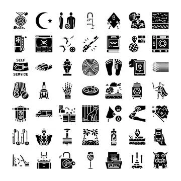 Diverse collection of vector icons design elements Illustrazione stock