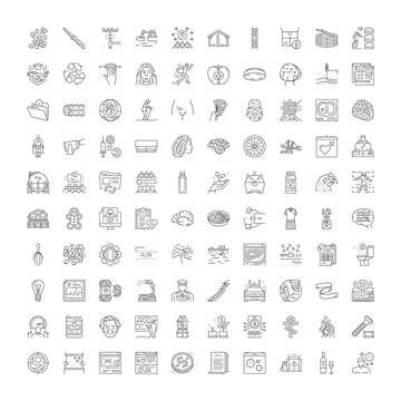 Diverse collection of vector line icons イラスト素材