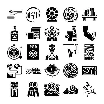 Diverse collection of web and app interface icons イラスト素材