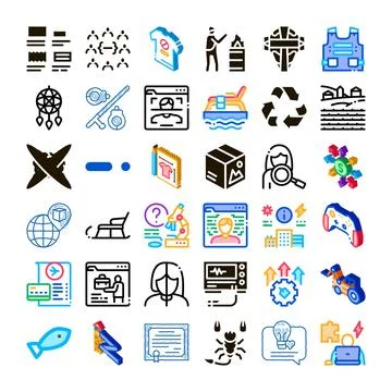 Diverse collection of web app and interface icons 스톡 일러스트