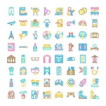 Diverse collection of web design and interface icons Illustrazione stock