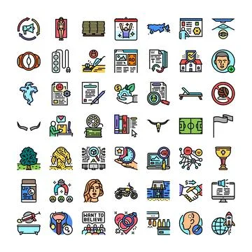 Diverse collection of web design and miscellaneous icons Stock Illustration