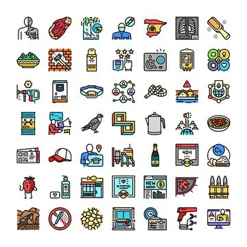 Diverse concept icon set for web graphics 스톡 일러스트