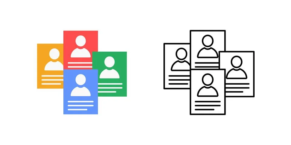 Diverse dataset Stock Illustration