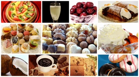 Diverse desserts collage Video stock 36724796