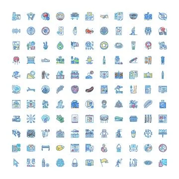 Diverse doodle icons collection for various concepts 스톡 일러스트
