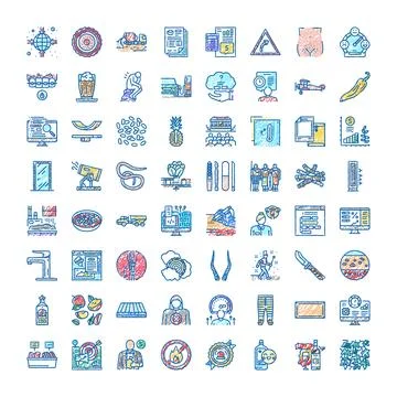 Diverse doodle icons representing various concepts and themes Illustrazione stock