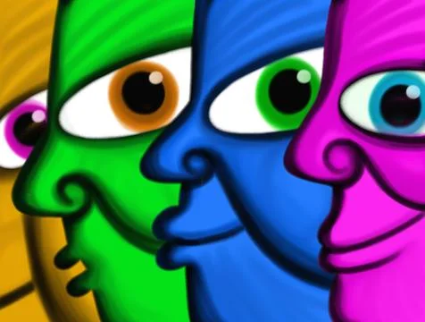 Diverse Faces Stock-Illustration