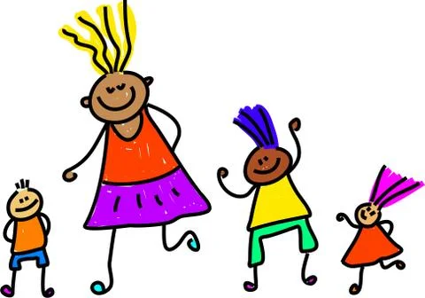 Diverse Friends Stock-Illustration