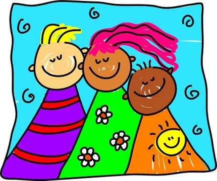 Diverse Friends Stock-Illustration