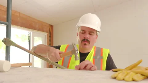 A Diverse Group of Builders Collaborating on a New and Exciting House Renovation Stock Footage 306041831