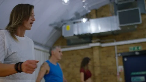 Diverse group of dancers in a dance class learning a routine Stock Footage 118935640
