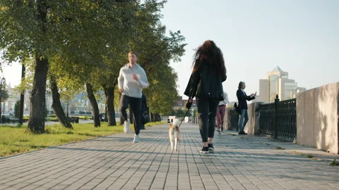 Diverse group of people walking running ... | Stock Video | Pond5