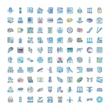 Diverse hand drawn doodle icon set on white イラスト素材