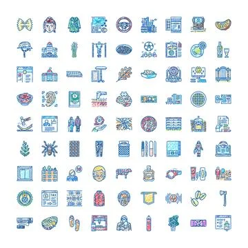 Diverse hand drawn icon collection providing various concepts Ilustración de archivo