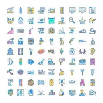 Diverse hand drawn icon set for concepts Stock Illustration