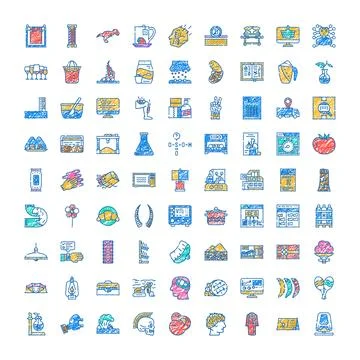 Diverse hand drawn icon set providing business concepts 스톡 일러스트