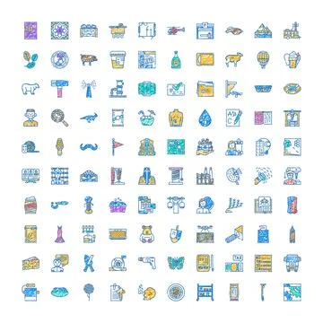 Diverse hand drawn icon set for various concepts Stock Illustration