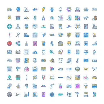 Diverse hand drawn icon set for design Stock Illustration