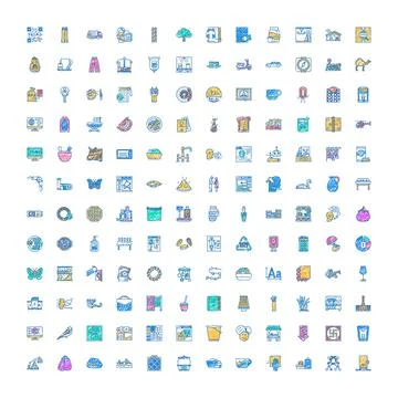Diverse hand drawn icon set for modern digital applications 库存插图