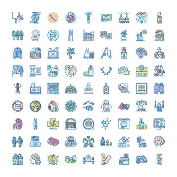 Diverse hand drawn icon set for various concepts Ilustración de archivo